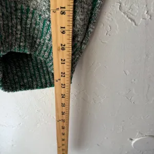 Vintage 80s‎ Glamour Knit Sweater Vest Green Gray Abstract Made in USA M thumbnail 6