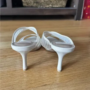 Dolce Vita Mandel Pearl Ivory Mesh Mule Heel Sandals thumbnail 9