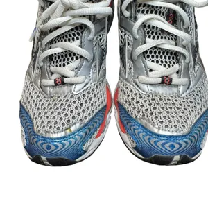 Mizuno Wave Creation 15 Running Shoes Womens 7.5 Silver Blue Red‎ Mesh Athletic thumbnail 3