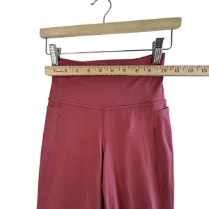Athleta Transcend Stash Crop Straight Leg Pants XS‎ Womens Berry Rose Mauve Pink thumbnail 6