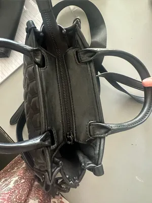 Steve Madden Black Quilted Mini Satchel crossbody new without tag thumbnail 11