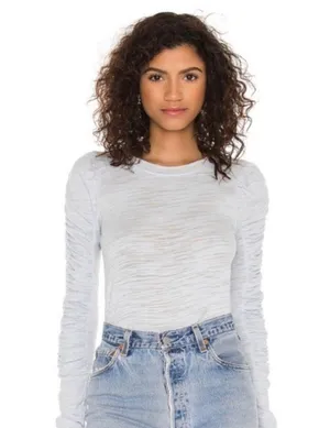 Free People X Revolve NWT Natasha Top In Denim Size Medium thumbnail 1