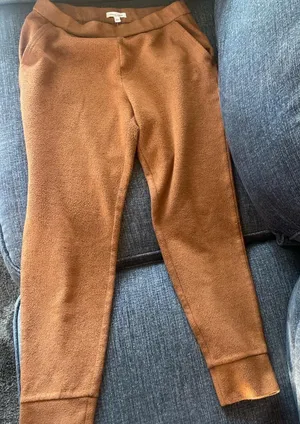 Silence + Noise / Urban Outfitters camel brown textured Insulated joggers. thumbnail 2