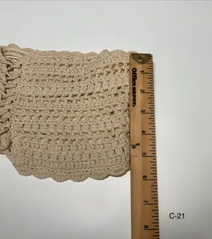 Urban Outfitters Cream Crochet Lace-Up Corset Tube Top Size Small thumbnail 5