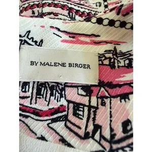 By Malene Birger Postcard‎ City Print Long Sleeve Blouse Pink Cream Size 34 XS thumbnail 4