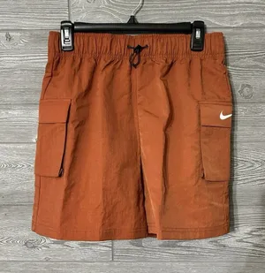 Nike Womens Loose Fit High Rise Shorts Burnt Orange‎ Small thumbnail 1