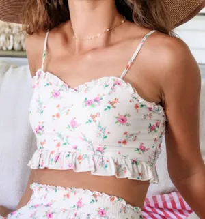 *CLEARANCE* NEW Altar’d State Floral Crop Top Size XL NWT thumbnail 1