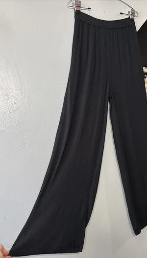 Volcom Wide Leg Crinkle Pants Size Small Black Stoneshine Junki Gothic Beach thumbnail 1