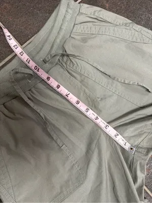 Pact Womens Stretch Poplin Joggers Cotton Blend Pants Shadow Light Green Small thumbnail 12