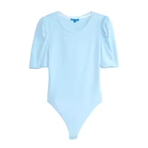 NWT Baby Blue Scoop Neck Bodysuit Size Large Spring Summer Staple Minismalist thumbnail 3