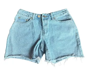 Edikted Light Wash Denim Shorts High-Waisted Distressed Raw Hem Size Small Women thumbnail 1