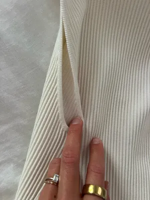 Banana republic ribbed stretchy white tank top thumbnail 5