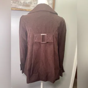 Black Rivet Women's Brown Corduroy A-Line Swing Coat Size Small‎ thumbnail 3