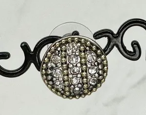 Chico's Rhinestone Studded Stud Earrings Pierced Pair thumbnail 4