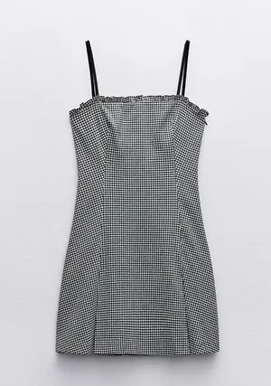 ZARA Box Pleat Mini Dress thumbnail 1