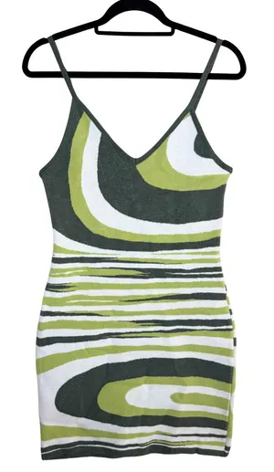 Nectar Bodycon Mini Dress Size Medium Large Y2K Festival Clubwear Mod Retro Rave thumbnail 1