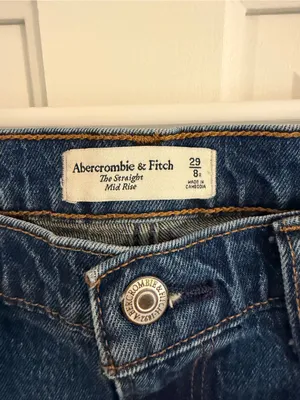 Abercrombie &‎ Fitch The Straight Mid Rise Jeans 29/8R Medium Wash Stretch thumbnail 2