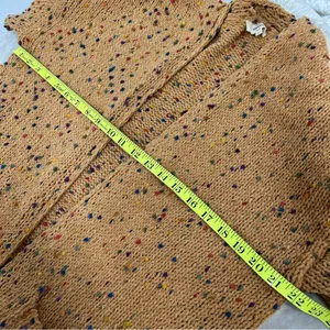 Entro women's L chunky confetti Popcorn Sweater Cardigan w/front pockets thumbnail 8