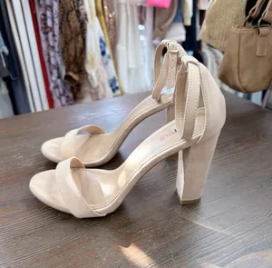 JustFab Nude Block Heels thumbnail 3