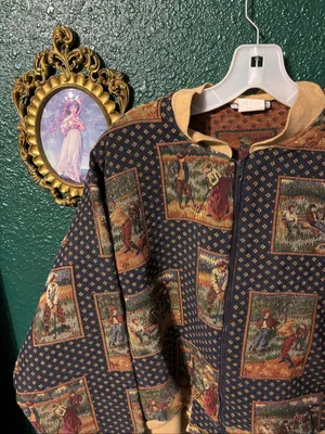 American Vintage Stitches and More Golf Tapestry Style Jacket Sz Large thumbnail 2