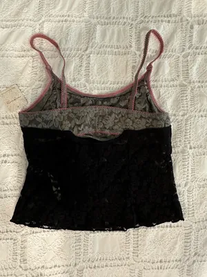 Free People All Day Lace Cami in After Dark thumbnail 6