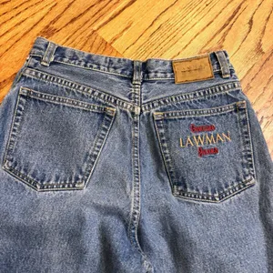 Vintage Lawman Jeans Women's Size 9 High Rise Tapered Mom‎ Jeans Embroidered thumbnail 3