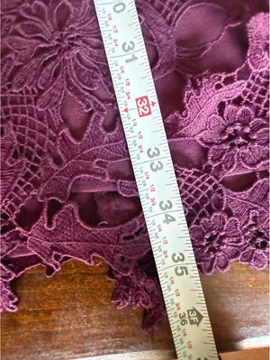 ASTR The Label Burgundy Lace Long Sleeve Dress Medium thumbnail 11