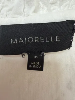 Majorelle Mara Mini Eyelet Lace Dress in White size XS $198 Bride Bridal thumbnail 10