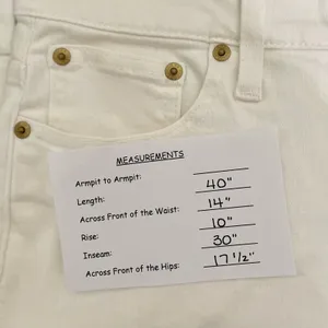 NWT!! J. CREW Lower Rise‎ Full Length Slim Wide Jeans Solid White Retro Size 24 thumbnail 15