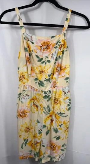 Old Navy XS Yellow Floral Cami Romper thumbnail 1