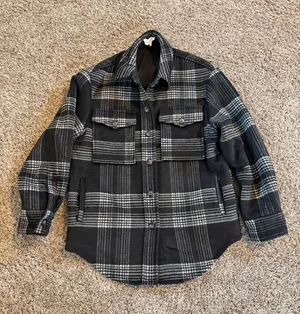 bohme Black and Gray Plaid Shacket thumbnail 1