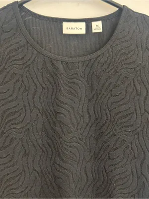 Babaton Aritzia Black Short Sleeve Crew Neck Shape Lace Bodysuit Like New XS thumbnail 6