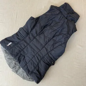 Zella Reversible Quilted Puffer Vest Navy Blue Grey‎ Space Dye Womens Small thumbnail 11