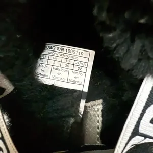 UGG Black Fluffy Sandals thumbnail 5