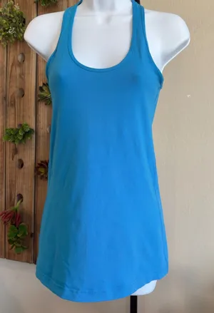 Lululemon Cool Racerback Tank Everlux‎ Turquoise Size 2/4 Workout Yoga Workout thumbnail 1