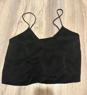 Nordstrom Black silky tank thumbnail 1