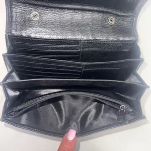 VTG Y2K Chunky Chain Brighton Black Equestrian Coastal Cowgirl Leather Wallet‎ thumbnail 7