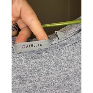 Athleta Pose Top Women’s Marl Grey Long Sleeve Heather Tunic High Low Hem Medium thumbnail 3