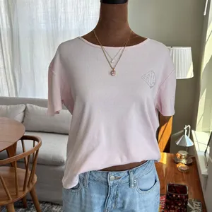 2000s Vintage Lauren Ralph Lauren Pink Cotton Baby Tee Rhinestone Logo‎ Medium thumbnail 6