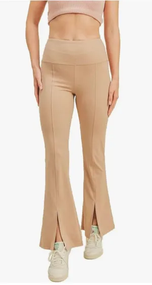 Kimberly C Womens High Waisted Flare Front Slit Contour Workout Leggings Sz M thumbnail 13