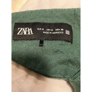 Zara Linen Blend Strappy Midi Dress in Green Size S Cowl Neck Slit thumbnail 9