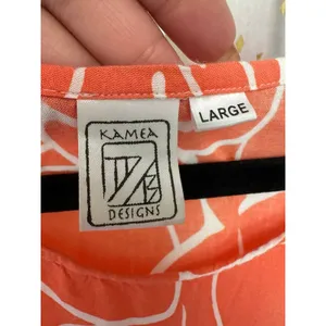 Kamea Designs Women's Hawaiian Mango ʻĀkulikuli Pockets Kawehi A-Line Dress L thumbnail 5
