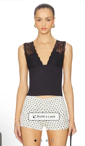 Free People Power Play Cami in Black Medium  thumbnail 1