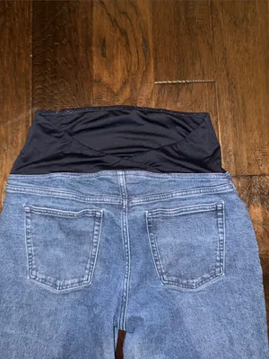 Isabel Maternity Blue Denim Jeans with Blue Stretch Panel Size 14 thumbnail 4