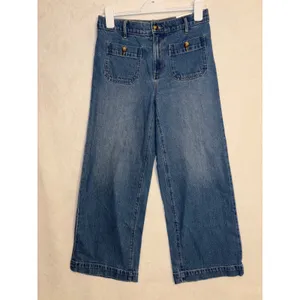 Loft Palmer Wide Leg Jeans Medium Wash High‎ Rise Patch Pocket measures sz 29 thumbnail 3