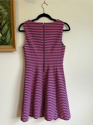Lilly Pulitzer Brielle Striped Sleeveless Fit and Flare Dress Pink Navy womens thumbnail 9