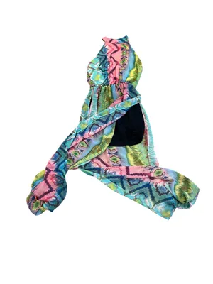 USA Made - Savannah Rae- Multicolor Halter Maxi Dress thumbnail 3