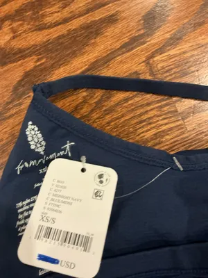 Free people movement navy cropped tank thumbnail 4