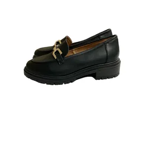 Rachel Zoe‎ Mila Loafer Shoes Size 6.5 Women’s Black/Gold thumbnail 5