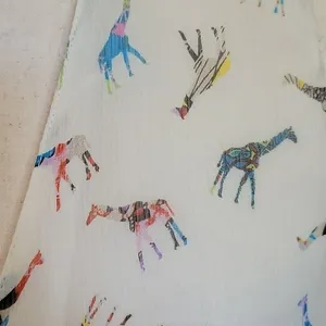 Zara Trafaluc Womens XS White Colorful Giraffe Print Sleeveless‎ Wrap Blouse Top thumbnail 8